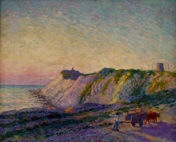Algorta_Puesta_ de sol_en_Punta_Galea_40X50_cm