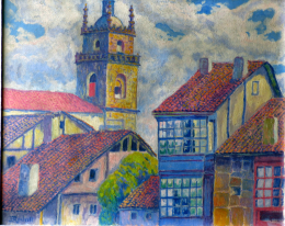Bilbao_Tejados_CascoViejo_50x55cm