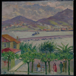 Algorta_Abra_desde_avenida_ Basagoiti_40x40cm
