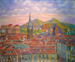 Bilbao-tejados de las siete calles cm 73x60 1931.JPG