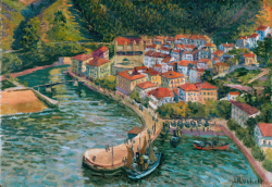Ondarroa_Puerto_desde_la _talaya_40x62cm