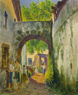 San Vicente de la Barquera - calle 64x53 cm.JPG