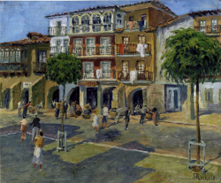 San_Vicente_de_la_Barquera_plaza_60x50cmjpg